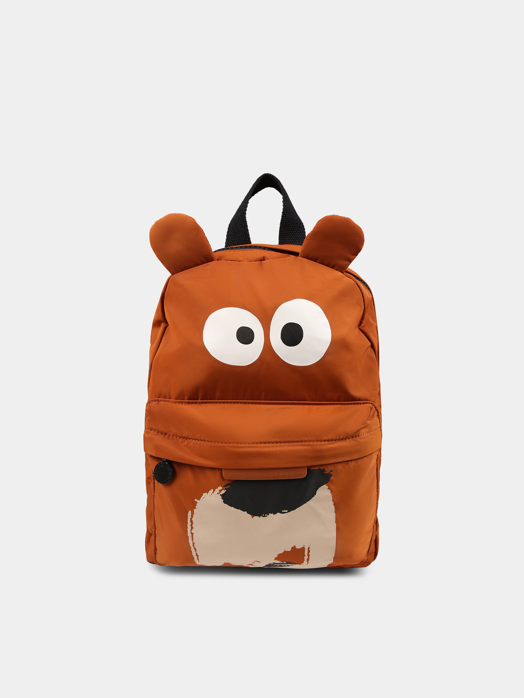 Brown backpack for boy with bear